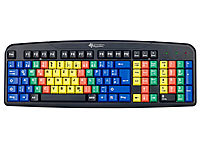 GeneralKeys USB-Übungs-Tastatur mit Farbkodierung für 10-Fingersystem