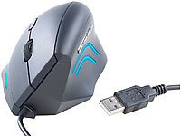 GeneralKeys Ergonomische optische Maus, USB, 1600 dpi, 6 Tasten
