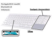 GeneralKeys Tastatur mit Bluetooth, für macOS m. Touchpad, Scissor-Tasten
