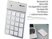 GeneralKeys Nummernblock mit Bluetooth, 19 beleuchteten Tasten, für Mac, PC & Co.; Funktastatur & -Maus Sets Funktastatur & -Maus Sets Funktastatur & -Maus Sets 