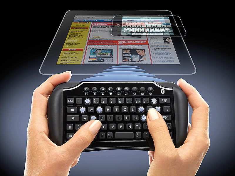 ; Kleine Tastaturen für Apple iPhones, iPads, iPods & Samsung Galaxy Smartphones & Android Tablets 