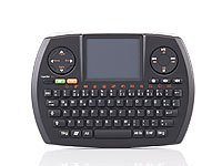 GeneralKeys Micro-MCE-Funktastatur QWERTZ mit Touch-Pad "MFT-276PRO"; Funktastatur & -Maus Sets, Bluetooth Tastatur für Smartphone & Tablet PCs Funktastatur & -Maus Sets, Bluetooth Tastatur für Smartphone & Tablet PCs 