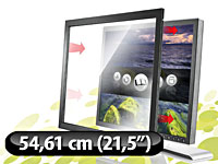 GeneralKeys Touchscreen-Rahmen zum einbaufreien Nachrüsten, 21,5"; Funktastatur & -Maus Sets 
