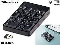 GeneralKeys Kabelloser numerischer Ziffernblock / Keypad mit 18 Tasten, 2,4 GHz; Mini-Funktastaturen mit Touchpads Mini-Funktastaturen mit Touchpads Mini-Funktastaturen mit Touchpads 