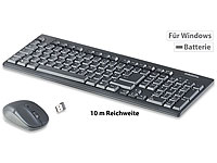 GeneralKeys Ergonomische Funk-Tastatur-Maus-Kombination, 2,4 GHz, 10 m Reichweite; Mini-Funktastaturen mit Touchpads Mini-Funktastaturen mit Touchpads Mini-Funktastaturen mit Touchpads