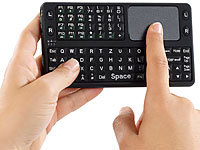 GeneralKeys Mikro-Multimedia-Funktastatur mit Touchpad "MFT-2402.TP" (refurbished); Funktastatur & -Maus Sets, Bluetooth Tastatur für Smartphone & Tablet PCs 