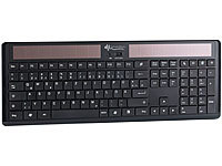 GeneralKeys Ultraschlanke Solar-Funk-Tastatur 2,4 GHz; Mini-Funktastaturen mit Touchpads 