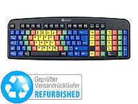 GeneralKeys USB-Übungs-Tastatur mit Farbkodierung Versandrückläufer; Funktastatur & -Maus Sets 