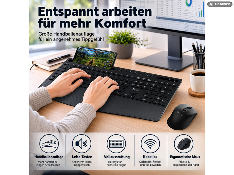 ; Funktastatur & -Maus Sets Funktastatur & -Maus Sets Funktastatur & -Maus Sets 