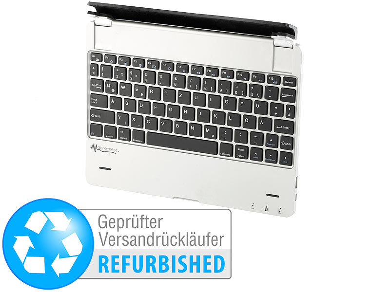 ; Magnetische Tastatur-Hülle für Apple iPads, mit Akku & Tastenbeleuchtung 