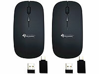 GeneralKeys Funkmaus USB C, PC Maus leise, Maus für Tablet, Bluetooth
