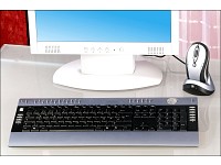GeneralKeys Multimedia Funk-Tastatur & optische Maus "Slim OfficeMaster"