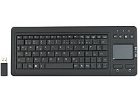 GeneralKeys Mini-Multimedia-Funktastatur 2,4 GHz mit Touchpad; Funktastatur & -Maus Sets 
