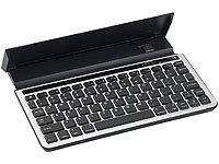 GeneralKeys Bluetooth-Tastatur für Tablet-PCs von Apple, Samsung, HP; Funktastatur & -Maus Sets 