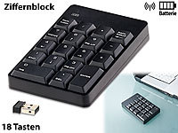 GeneralKeys Kabelloser numerischer Ziffernblock / Keypad mit 18 Tasten, 2,4 GHz