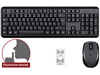GeneralKeys Office-Set leise Funk-Tastatur-Maus-Kombination, 2,4 GHz, 10 m, silent