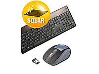 ; Wireless Solar Funktastatur & Maus-Sets 