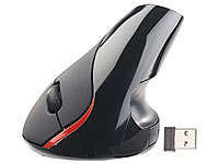GeneralKeys Optische USB-Funkmaus, vertikal ergonomisch, 1.600 dpi, per USB ladbar
