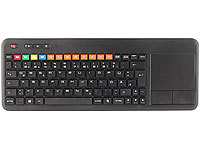 GeneralKeys Funk-Tastatur m. Touchpad, für Smart-TVs von Samsung u.v.m., PC, PS3/4; Funktastatur & -Maus Sets Funktastatur & -Maus Sets 