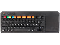 GeneralKeys Funk-Tastatur m. Touchpad, für Smart-TVs von Samsung u.v.m., PC, PS3/4