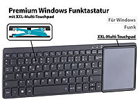 GeneralKeys Premium-Alu-Funktastatur, Scissor-Tasten & XXL-Multi-Touchpad, 2,4 GHz