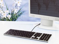 GeneralKeys USB-Design-Tastatur "OfficeObject" mit USB-Port