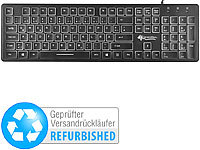 GeneralKeys Beleuchtete USB-Tastatur mit Nummernblock, Versandrückläufer; Funktastatur & -Maus Sets 