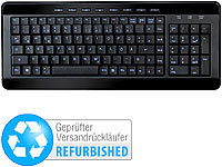 GeneralKeys USB-Tastatur ''Light Key'' mit Beleuchtung (refurbished); Funktastatur & -Maus Sets 
