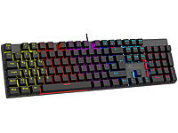 GeneralKeys Mechanische Metall-Gaming-Tastatur, buntes Licht, Anti-Ghosting, IP45; Funktastatur & -Maus Sets Funktastatur & -Maus Sets 